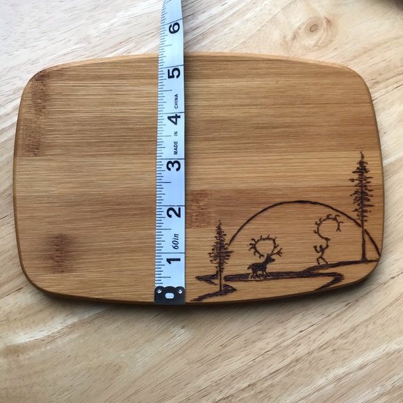 Small Bamboo artisan burned wooden board - Picture 6 of 6